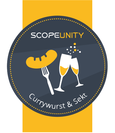 Currywurst und Sekt eine Veranstaltung der Scopeunity